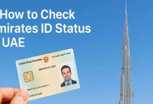 UAE resident checking Emirates ID status online on ICA website