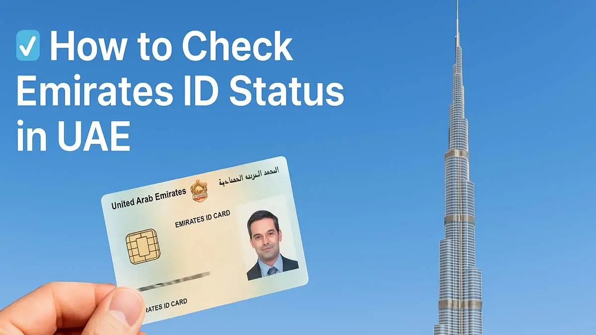 UAE resident checking Emirates ID status online on ICA website