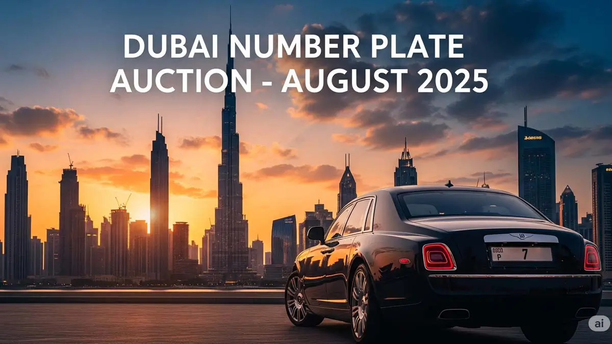 Dubai Number Plate Auction August 2025