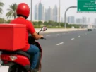 Dubai Delivery Riders Lane Ban Fines Traffic Rule 2025